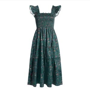 Hill House Ellie Nap Dress in Fleur Chintz Green